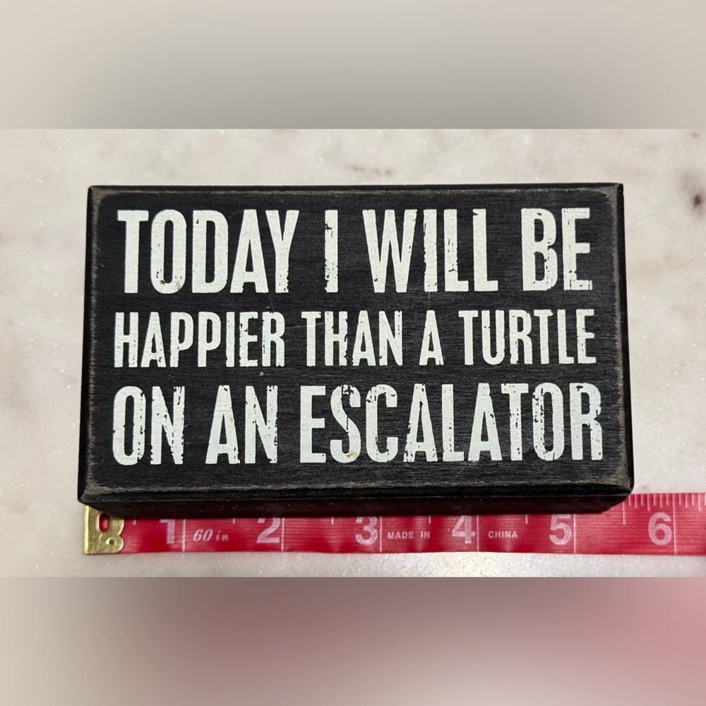 Turtle Wood Decor Sign - Picture 2 of 3
